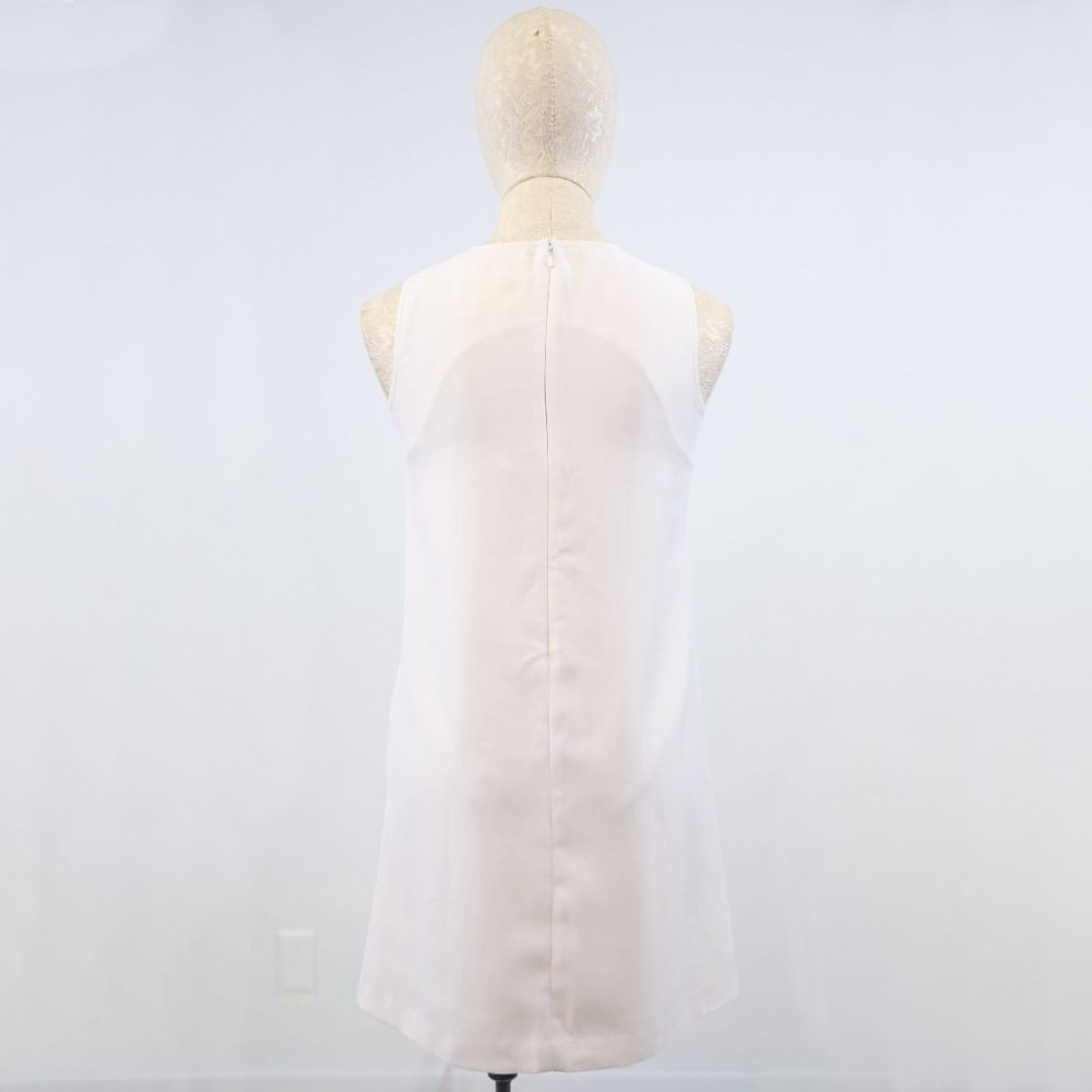 Anthropologie S Retro 60s Mini Dress White - Picture 6 of 8